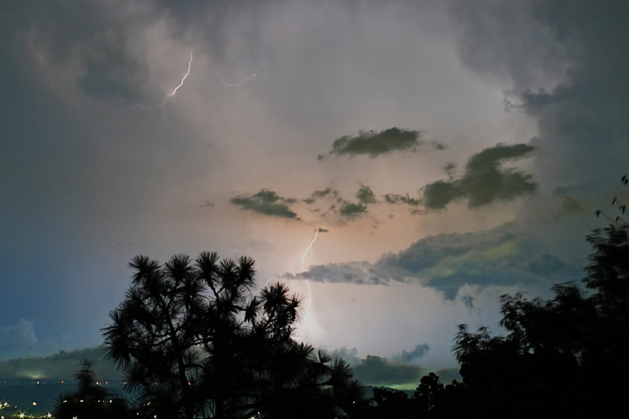 Heavy summer storm over Birmingham, AL, dumping tons of rain and causing major foundation damage to homes.